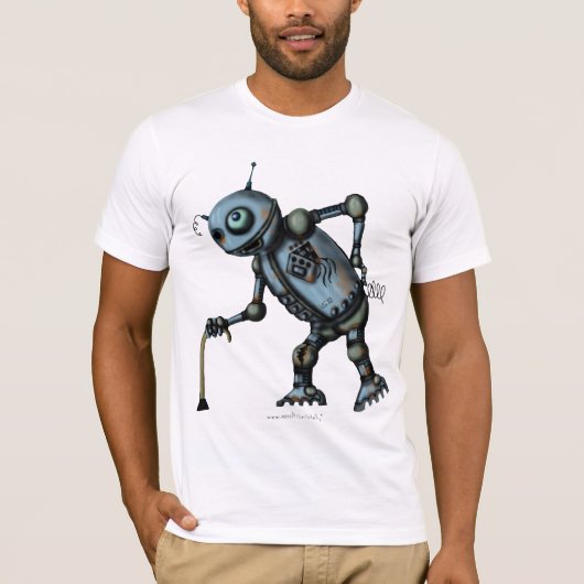 Funny old robot t-shirt design (Voorkant)