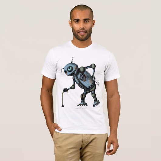 Funny old robot t-shirt design (Voorkant volledig)