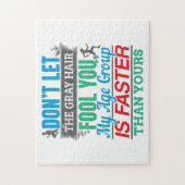 Funny Old Runner - Snellere Leeftijdsgroep aan het Legpuzzel (Verticaal)