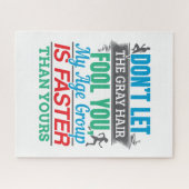 Funny Old Runner - Snellere Leeftijdsgroep aan het Legpuzzel (Horizontaal)