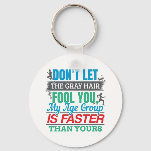 Funny Old Runner - Snellere Leeftijdsgroep aan het Sleutelhanger (Voorkant)