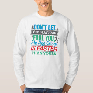 Funny Old Runner - Snellere Leeftijdsgroep aan het T-shirt