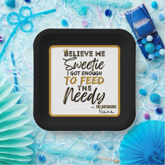 Funny Old School 90's Hip Hop Birthday/Baby shower Papieren Bordje (Feest)