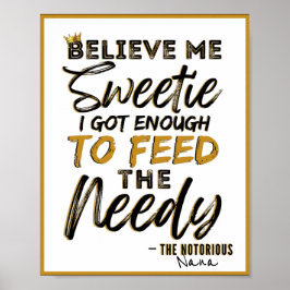 Funny Old School 90's Hip Hop Birthday/Baby shower Poster