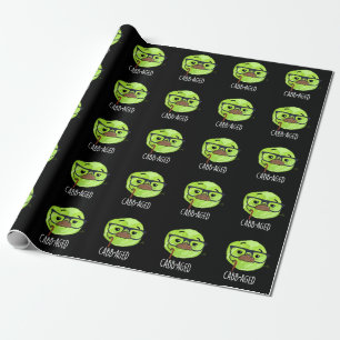 Funny Old Veggie Cabbage Pun Dark BG Cadeaupapier