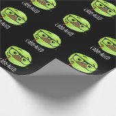 Funny Old Veggie Cabbage Pun Dark BG Cadeaupapier (Hoek)