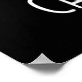 Funny Old Veggie Cabbage Pun Dark BG Poster (Hoek)