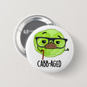 Funny Old Veggie Cabbage Pun Ronde Button 5,7 Cm (Voorkant /achterkant)