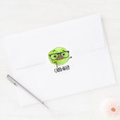 Funny Old Veggie Cabbage Pun Ronde Sticker (Envelop)