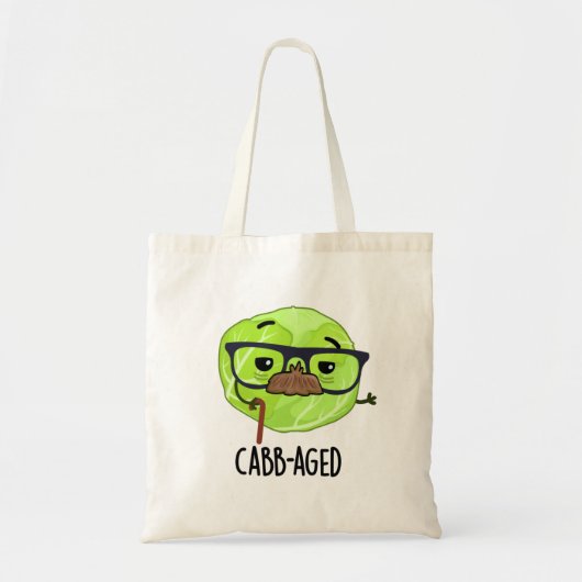 Funny Old Veggie Cabbage Pun Tote Bag (Voorkant)