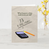 Funny Old Wiskunde Lover Accountant Teacher Birthd Kaart (Gele Bloem)