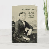 Funny Old Woman Portret voor Seniors Birthday Kaart (Voorkant)