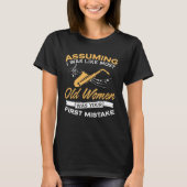 Funny Old Women Saxophone Lovers T-shirt (Voorkant)