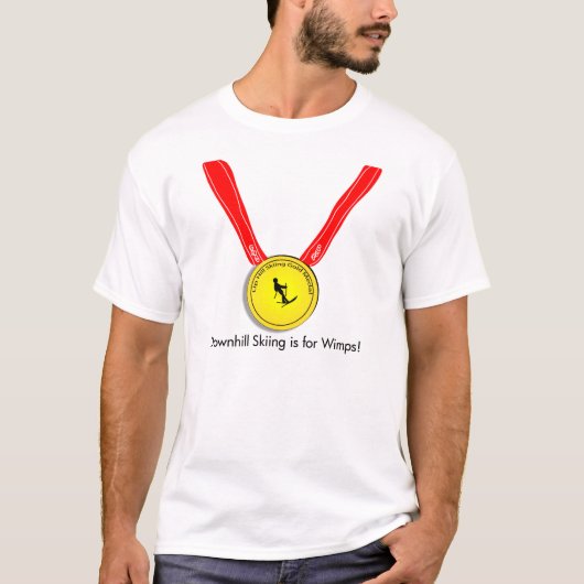 Funny Olympic Downhill Skiing Design T-shirt (Voorkant)