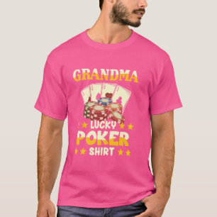 Funny Oma Lucky Poker T-shirt Voor Oma Poke
