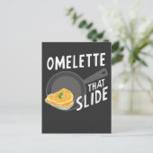 Funny Omelet Breakfast Lover Egg Food Pun Briefkaart (Staand voorkant)