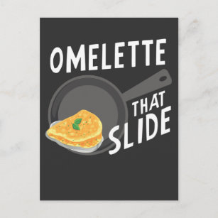 Funny Omelet Breakfast Lover Egg Food Pun Briefkaart
