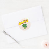 Funny OMG Broccoli Classic Round Sticker (Envelop)