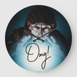 Funny OMG Wall Clock Grote Klok