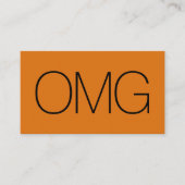 Funny OMG Young Adult Bold Oranje Visitekaartje (Voorkant)