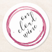Funny on Cloud Wine Round Paper Onderzetter (Voorkant)