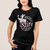 Funny On My Way To Stir The Pot Tri-Blend Shirt (Voorkant)