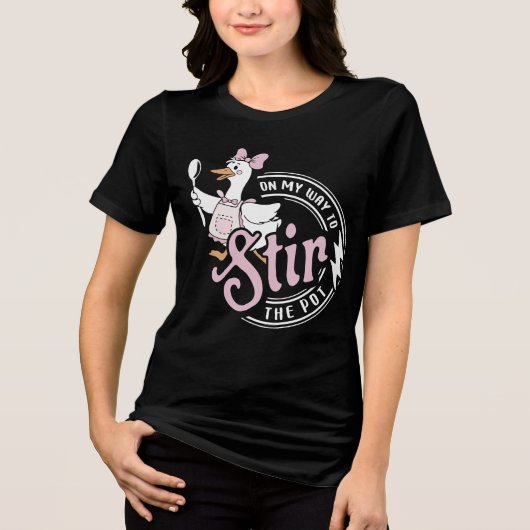Funny On My Way To Stir The Pot Tri-Blend Shirt (Voorkant)