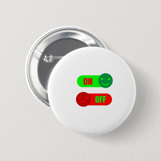 Funny On Off Mood Button (Voorkant /achterkant)