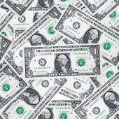 Funny One Dollar Pattern Custom Name Blanket Fleece Deken