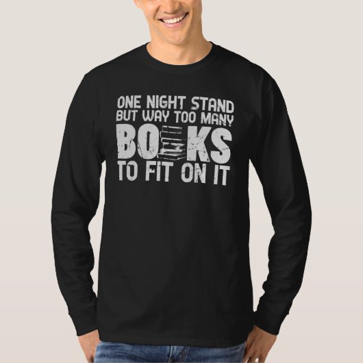 Funny One Night Stand Book Sarcasm T-shirt (Voorkant)