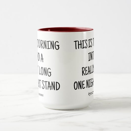 Funny One Night Stand Jubileum voor hem Koffie Mok (Midden)