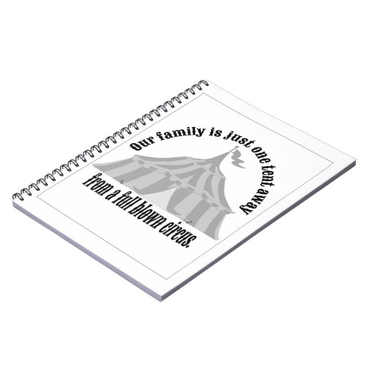 Funny One tent is weg van een groot circus Notitieboek (Linkerzijde)