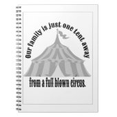 Funny One tent is weg van een groot circus Notitieboek (Voorkant)