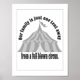 Funny One tent weg Circus Poster