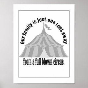 Funny One tent weg Circus Poster