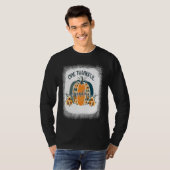 Funny One Thankful Grandma Flower Pumpkin Fall Aut T-shirt (Voorkant volledig)