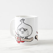 Funny Onion Crying, Human Cutting Koffiemok (Voorkant links)