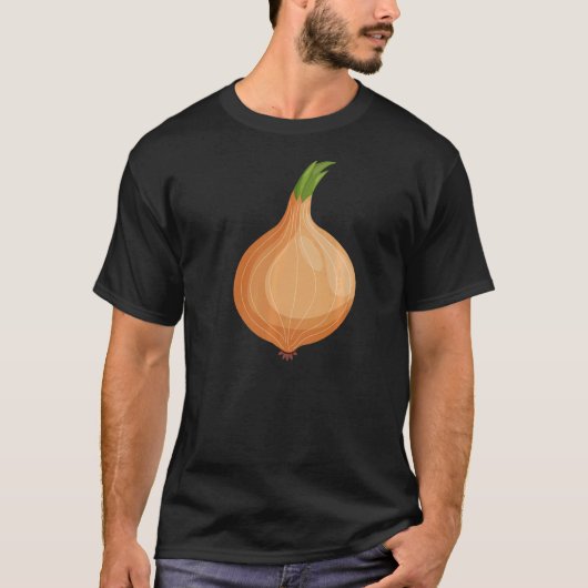 Funny Onion Design Retro Grafisch Vegetabl T-shirt (Voorkant)