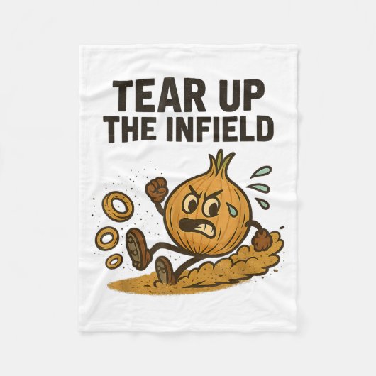 Funny Onion Rings Baseball Base Infield Glove Soft Fleece Deken (Voorkant)