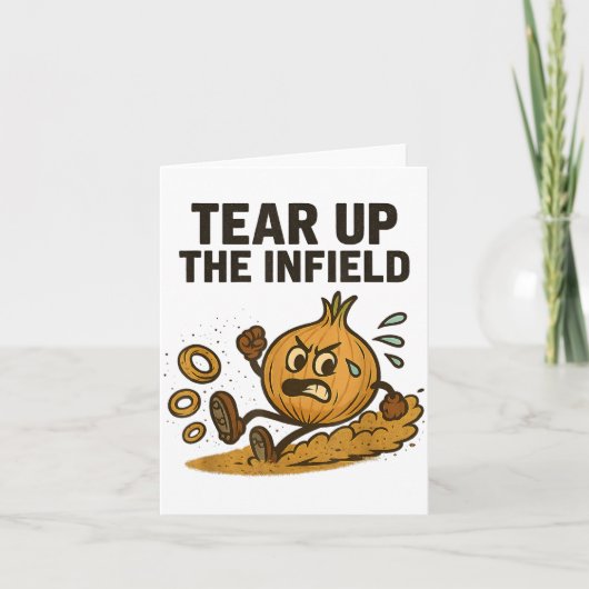 Funny Onion Rings Baseball Base Infield Glove Soft Kaart (Voorkant)