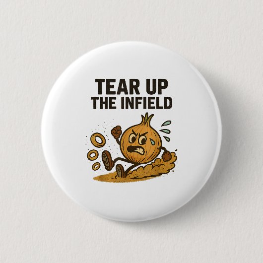 Funny Onion Rings Baseball Base Infield Glove Soft Ronde Button 5,7 Cm (Voorkant)