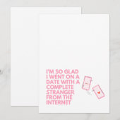 Funny Online Dating Card: Dating App Anniversary Feestdagenkaart (Voorkant / Achterkant)