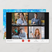 Funny Online Zoom Meeting Kerstfeestdag KAART (Voorkant / Achterkant)