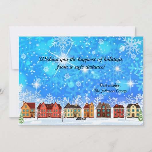 Funny Online Zoom Meeting Kerstfeestdag KAART (Achterkant)