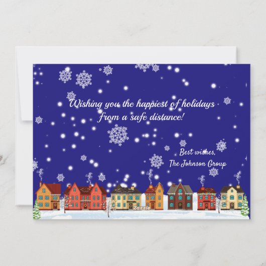 Funny Online Zoom Meeting Kerstfeestdag KAART (Achterkant)