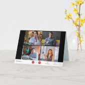 Funny Online Zoom Meeting Kerstmis Kaart (Gele Bloem)