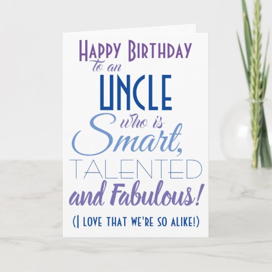 Funny oom Birthday Card Kaart (Voorkant)