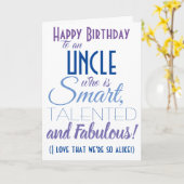 Funny oom Birthday Card Kaart (Gele Bloem)