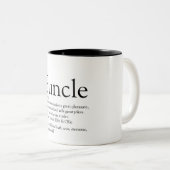 Funny oom Funcle Definition Gezegde Tweekleurige Koffiemok (Voorkant rechts)