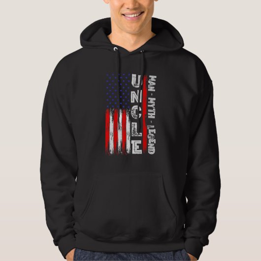 Funny oom Man Myth Legend Mannen American F Hoodie (Voorkant)